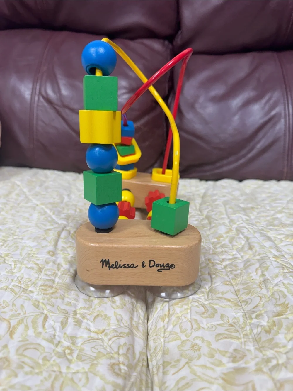 Melissa & Doug Colorful Wooden Bead Maze - Red Yellow Blue Green